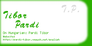 tibor pardi business card